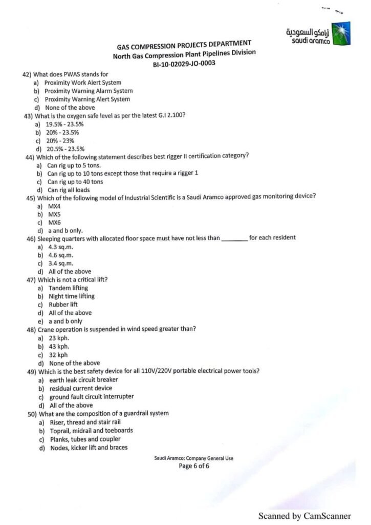 GAS COMPRESSION DEPARTMENT - (NORHTERN PIPELINE DEPARTMENT) PAGE 4