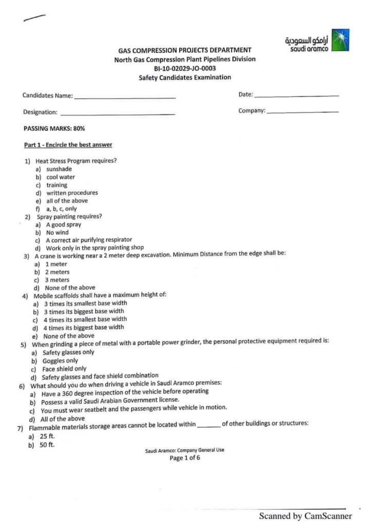GAS COMPRESSION DEPARTMENT - (NORHTERN PIPELINE DEPARTMENT) PAGE 5